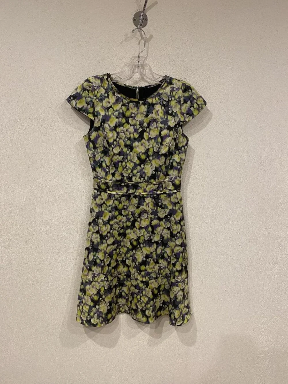 J.Crew Dress Womens 00 Multicolor Floral Fit Flare Short Sleeve Mini